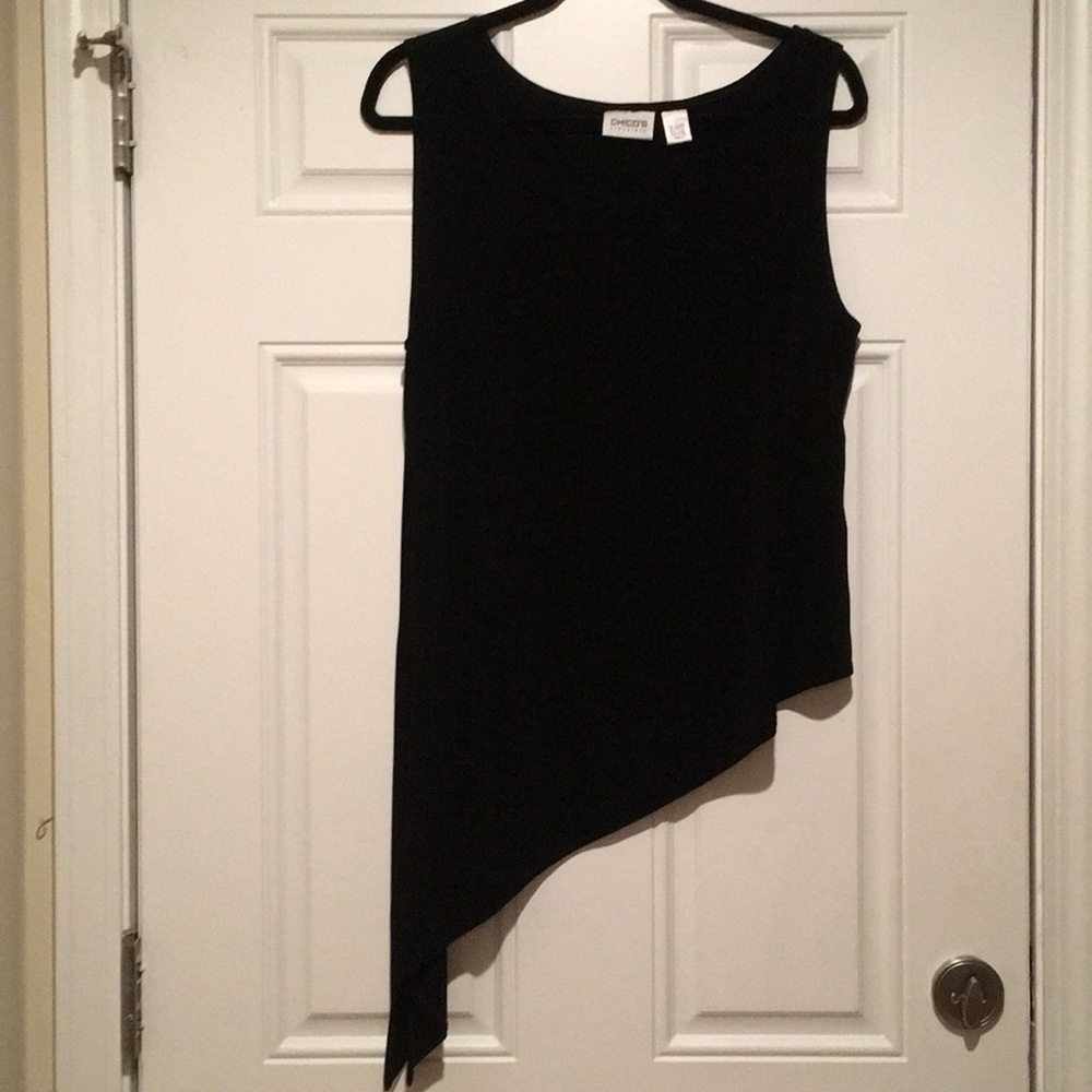 CHICO’s Black Assymetrical Tank